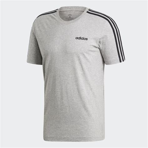 adidas 3 streifen herren grau t shirt|Essentials Single Jersey 3.